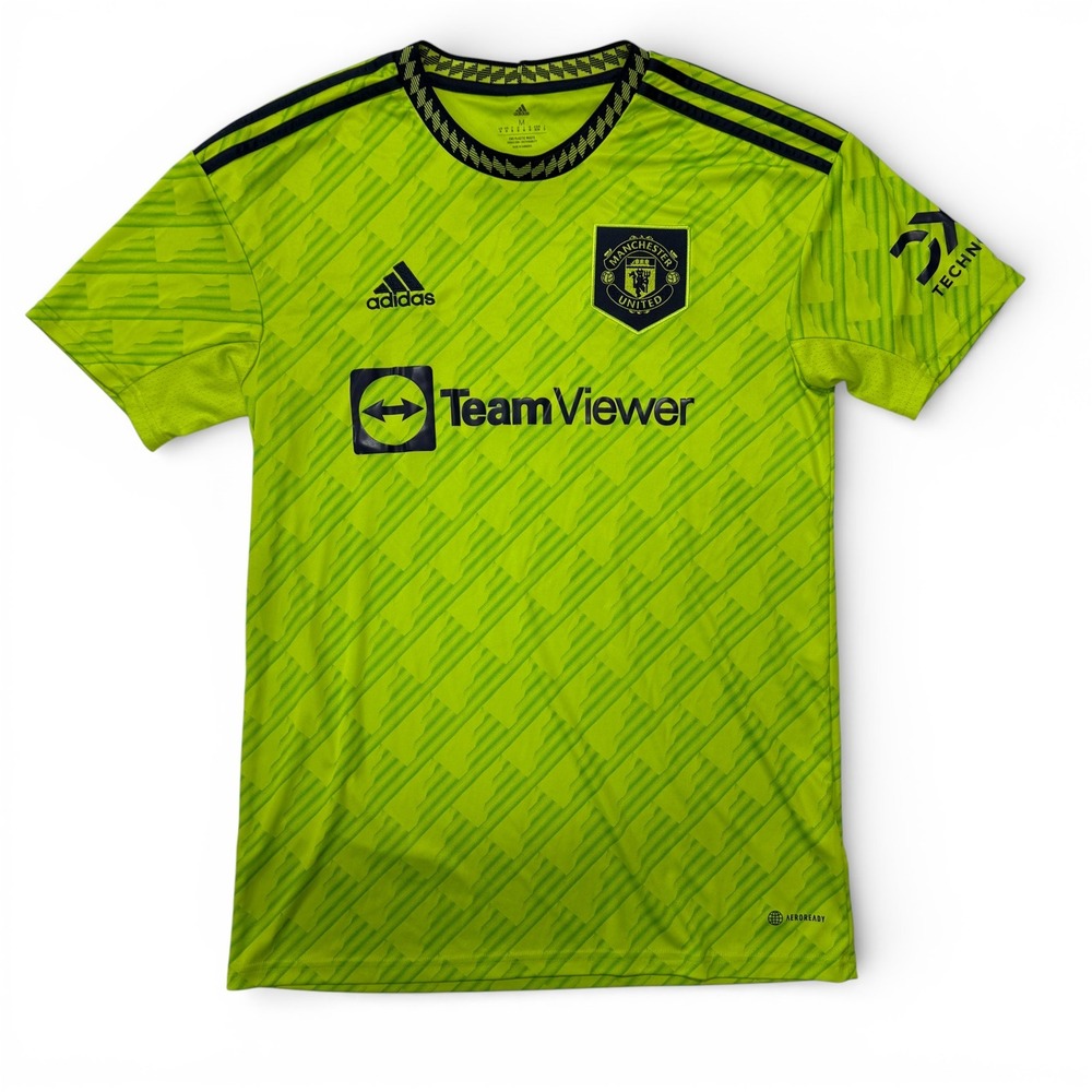 Adidas Manchester United 2022 2023 Third Jersey Lime Green Mens Medium Aeroready